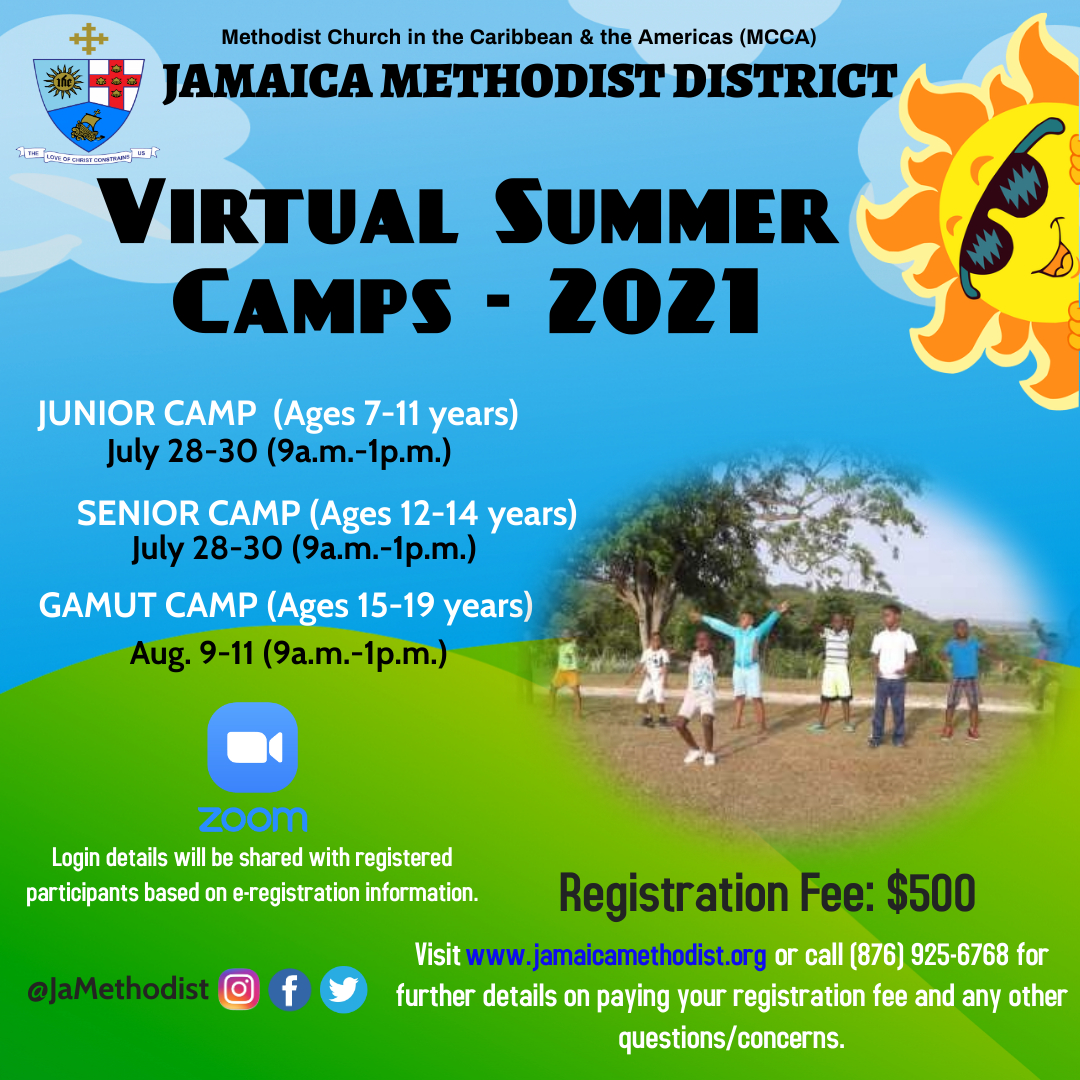 District Virtual Summer Camps 2021 Jamaica Methodist District